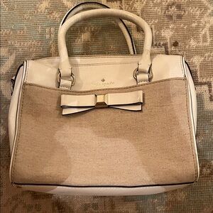 Kate Spade Beige and White Satchel